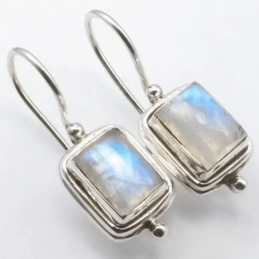 Theo™ | Vintage Square Moonstone Earrings