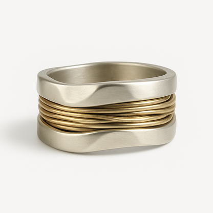 Sofia™ | Women’s Silver and Gold Wire Ring