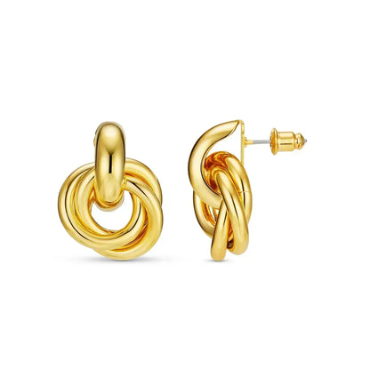 Interlock™ | Gold Fashion Earrings