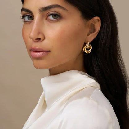 Interlock™ | Gold Fashion Earrings