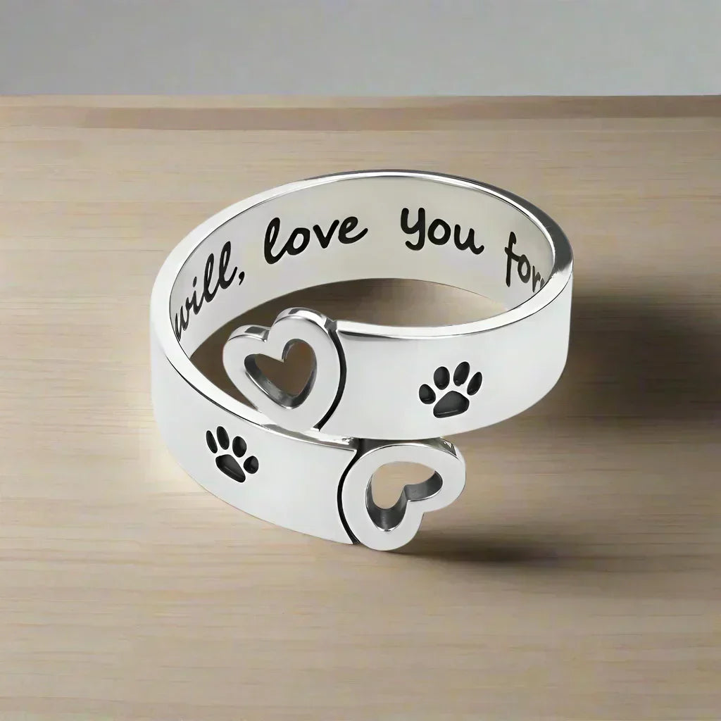 Byrne™ | Adjustable Ring with Paw and Heart